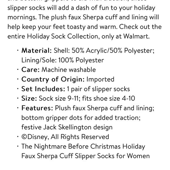 The Night before Christmas holiday slipper socks NWT - Picture 4 of 4